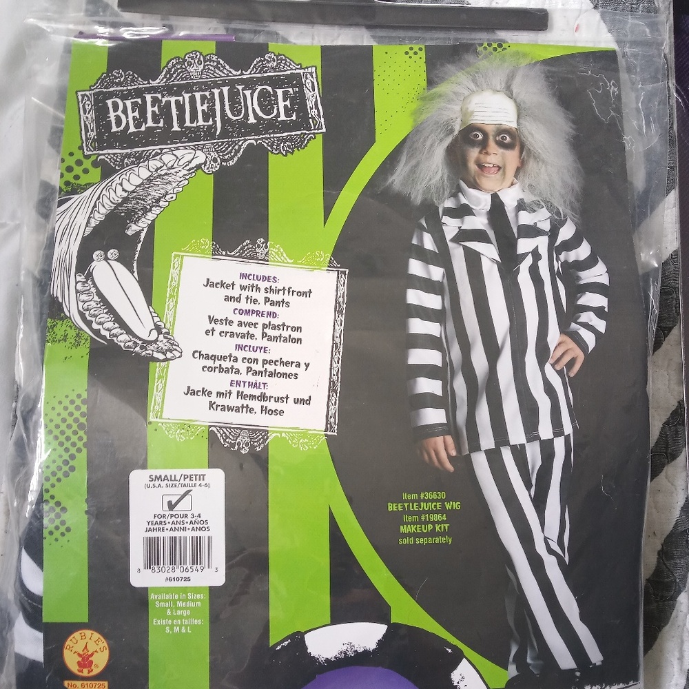 Kids Beetlejuice costume size Small